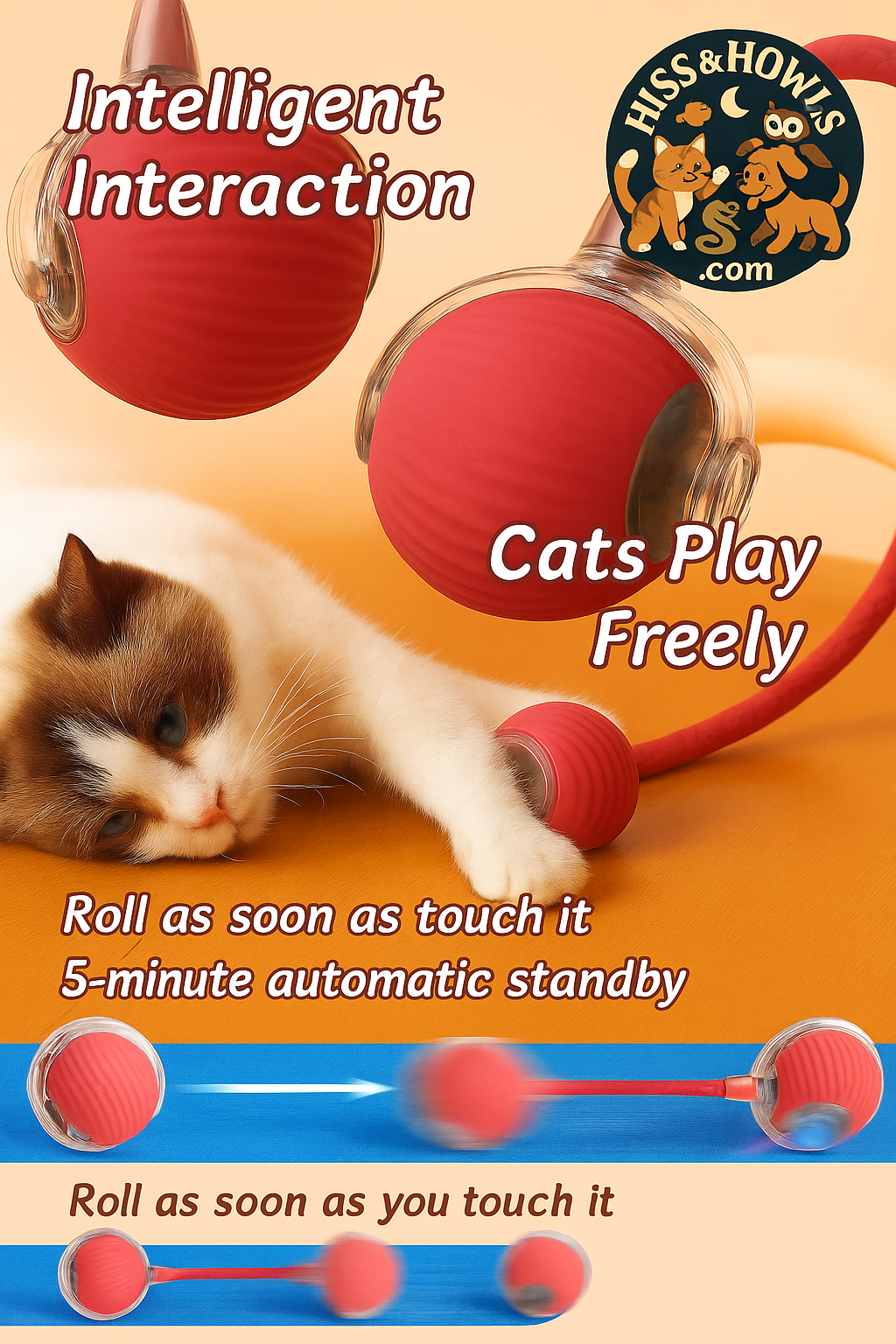 Hairless Intelligent Scrolling Cat Toy