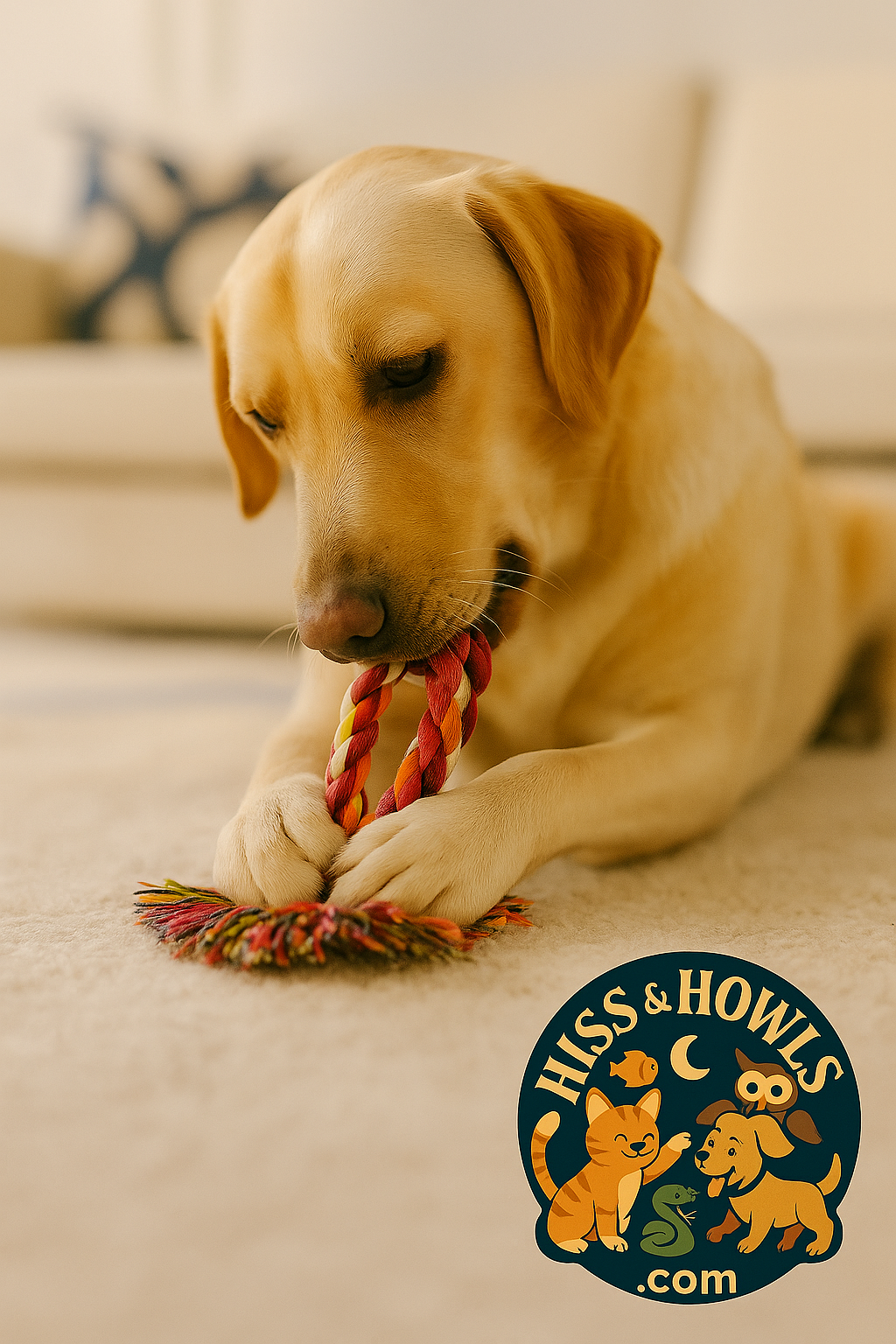 Colorful Knotted Chew Toy For Dogs